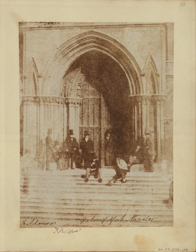 A Group of Men at the South Entrance to York Minster by Sir David Brewster